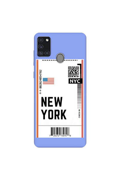 Other Samsung A21S New York NYC Light Purple Colored Silicone TPU Θήκη