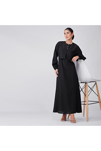 LINELLE Black Layered Ladies Maxi Dress