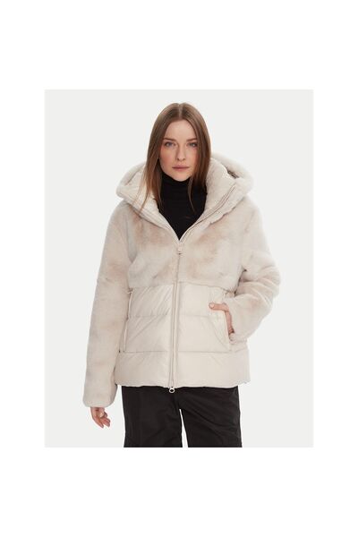 BLAUER Blană de damă 25WBLDC02178 Crem