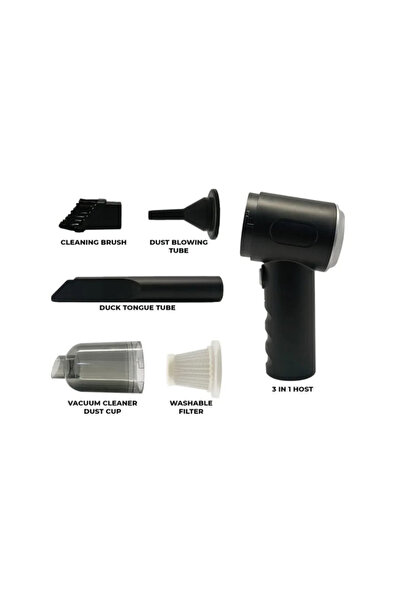 RXH Aspirator Auto Portabil 3 în 1 fără Fir cu Funcție de Suflare