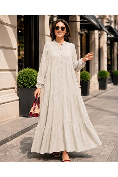 Butik KAŞ KUMAŞ BÜZGÜLÜ ELBİSE