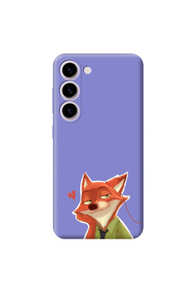 Other Samsung S23 Plus Valentines 15 Purple Colored Silicone TPU Θήκη