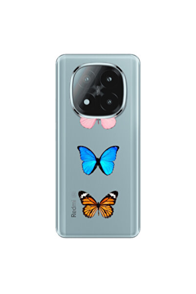 Other Xiaomi Redmi Note 14 Pro + 5g Triple Butterfly Transparent Silicone TPU...