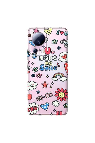 Other Xiaomi Mi 13 Lite Rainbow flowers Transparent Silicone TPU Θήκη