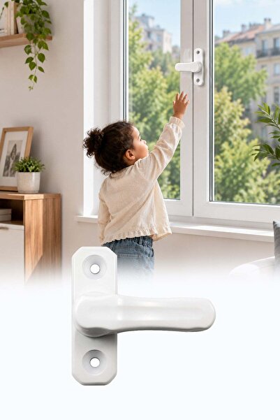 omilife Çocuk Pencere Emniyet Kilidi Yapışkanlı PVC Pimapen Güvenlik Kilidi