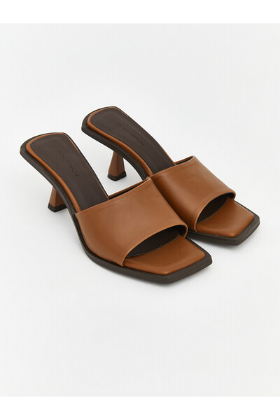 LC Waikiki Peak New Season Blunt Toe Women's Heeled Slippers