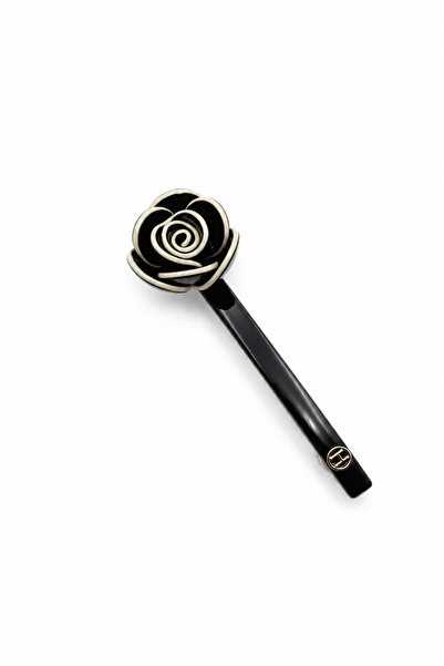 Sose Moda Three-Dimensional Rose Detailed Bone Automatic Buckle