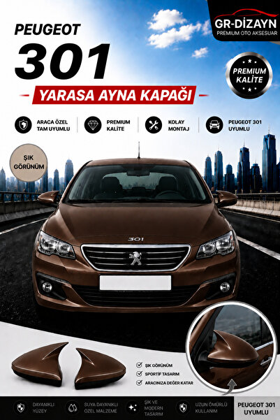 GR-Dizayn PEUGEOT 301 ARACA ÖZEL BOYALI YARASA AYNA KAPAĞI A+ (BRONZ KAHVE)