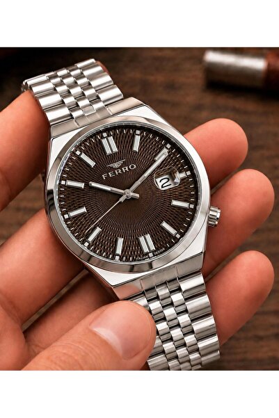 FERRO 30 Mt Water Resistant Steel Cord Does Not Darken Color Men's Wristwatch...