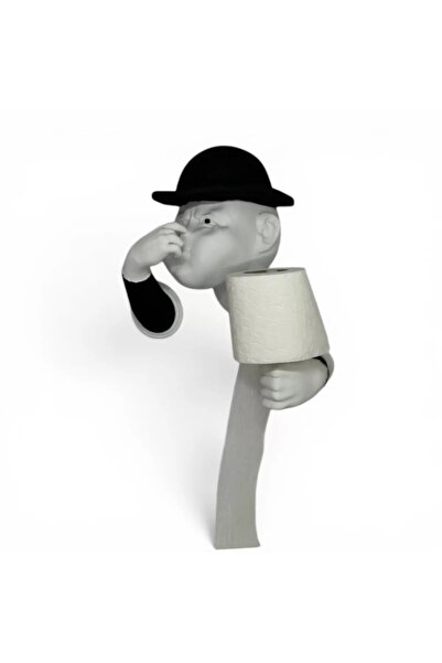 TIGEA Accessories 3D Human Figure Toilet Paper Holder – Fun Bathroom Decor Black