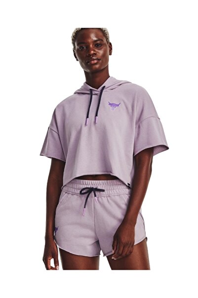 Under Armour PROJECT ROCK SS RVL TERRY HDY 1376296-554 Μωβ XS