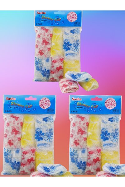 SASHA 3 Colorful Transparent Shower Caps Hair Cover Clear Plastic Head Covers...