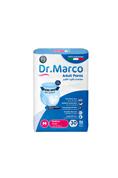 DR.MARCO سروال حفاضات كبار السن د. ماركو مقاس Medium – 30 قطعة | DR MARCO Adu...