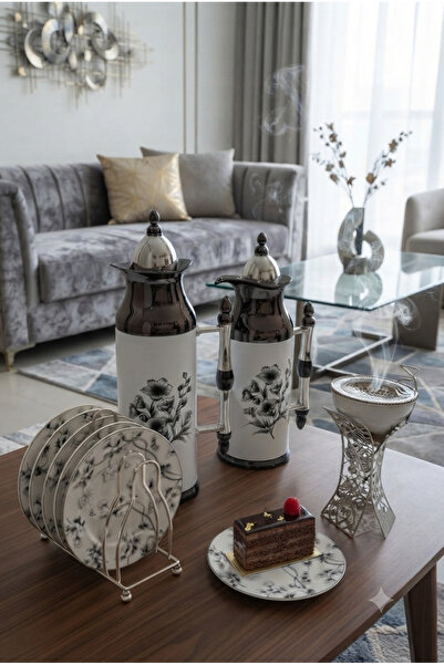 Generic Luxury Tea and Coffee Set with Serving Bowls and Incense Burner Elega...