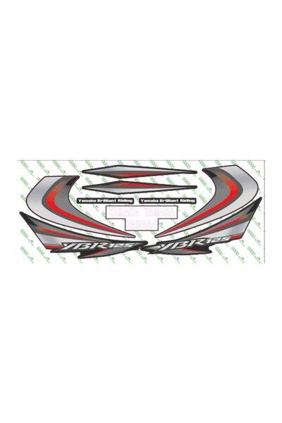 Yamaha YBR 125 2010 Uyumlu Kırmızı Sticker Set