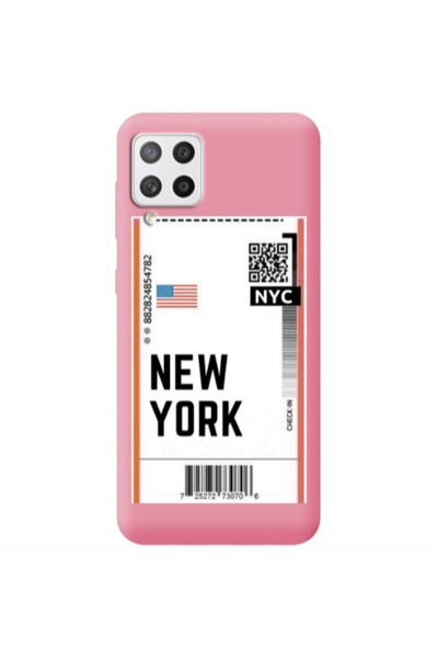 Other Samsung A42 5G New York NYC Pink Colored Silicone TPU Θήκη