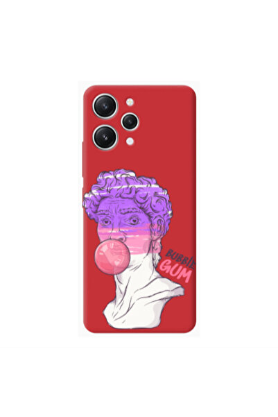 Other Xiaomi Redmi 12 Pin Bubble Red Colored Silicone TPU Θήκη