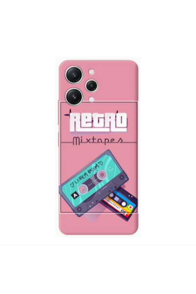 Other Xiaomi Redmi 12 Mixtapes Pink Colored Silicone TPU Θήκη