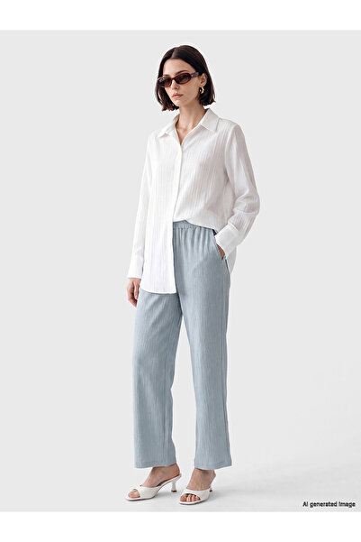 LC Waikiki Trendlucky Women's Crepe Trousers with Elastic Waist