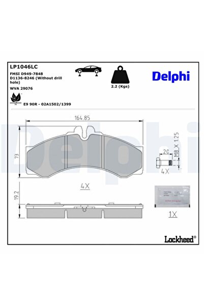 DELPHİ Set Placute Frana Fata/Spate Mercedes G (w463) Sprinter 2-t (b901 B902...