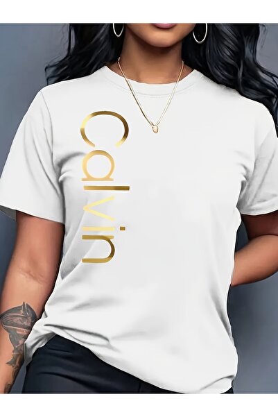1177573 Graphic Print T-Shirt, Short-Sleeve Casual Round-Neck Top, Spring And...