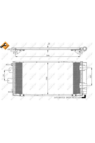 NRF Radiator Condensator Aer Conditionat TOYOTA COROLLA