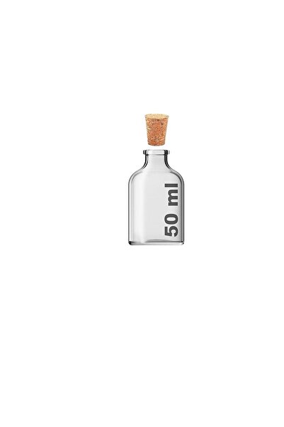 SARIGELİN HOME CONCEPT Mantar tıpalı cam şişe. 50 ml şişe 25 adet.
