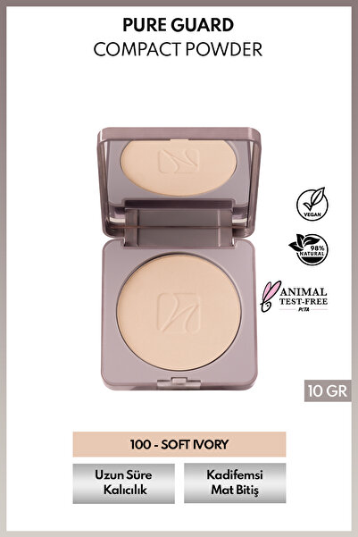 NOTE Pureguard Compact Powder100 Soft Ivory Işıltılı Bitişli Fırınlanmış Toz ...
