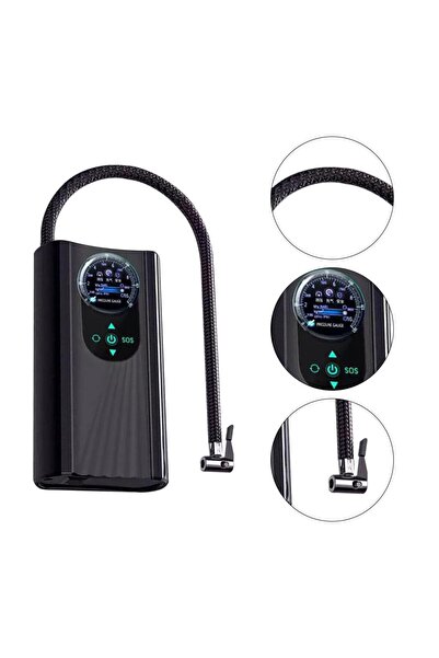 Sellsa Shop Автомобилен компресор 150PSI, с манометър, черен