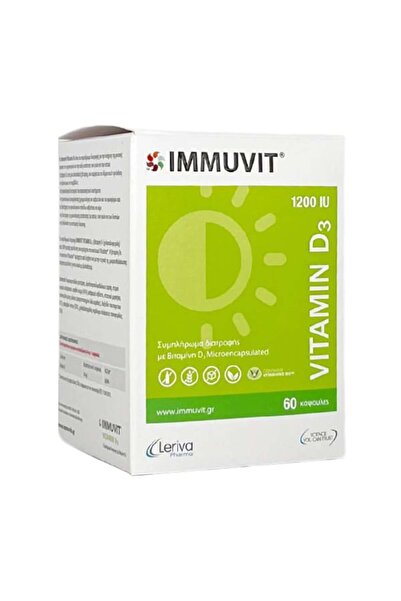 Leriva Immuvit Συμπλήρωμα Διατροφής Βιταμίνης D3 1200IU (60 κάψουλες)