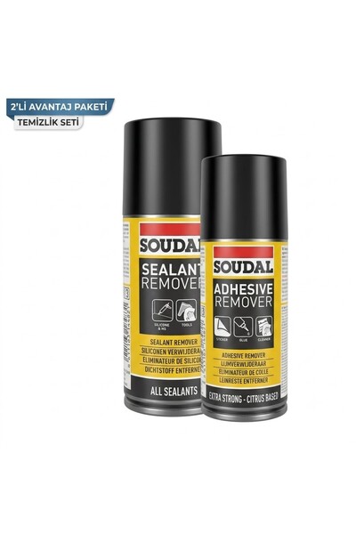 Soudal Silikon Temizleme Ve Etiket Sökücü Sprey 2'li Set 150 Ml.