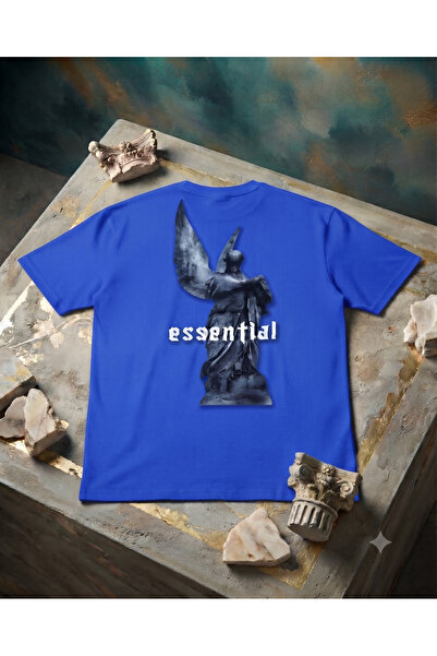 KOZİA OUTDOORS Women'S/Men's Unisex Essential Sculpture Printed Crew Neck Ove...