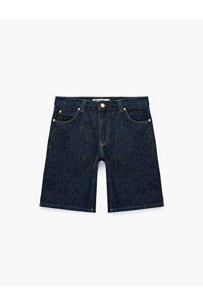 Koton Pamuklu Regular Fit Denim Bermuda Şort