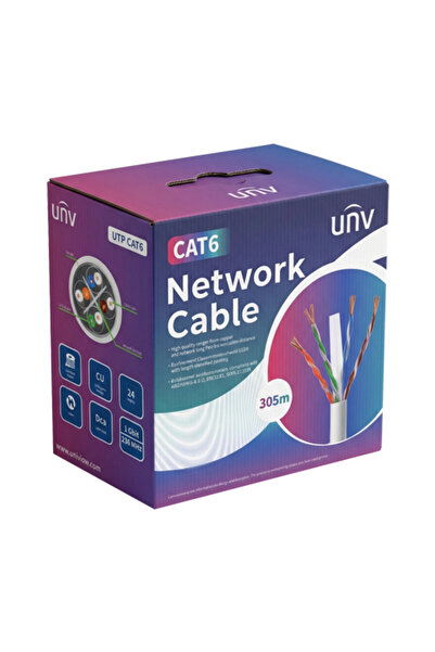 UNV Cablu UTP, Cat 6E, cupru masiv, LSZH, cutie 305 metri, DCA - UV-UTP6-300-...