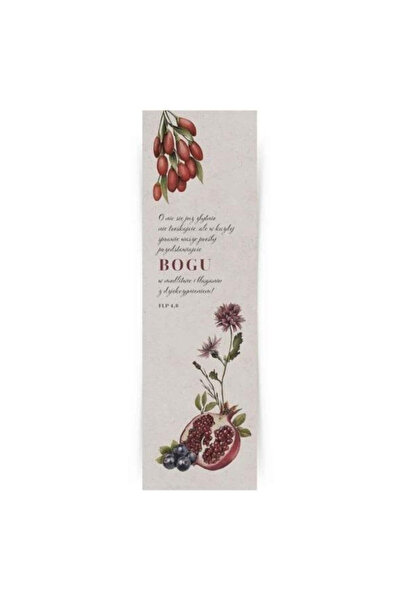 Szaron Semn de carte 2023, cu text biblic, design floral, multicolor, 18x5 cm
