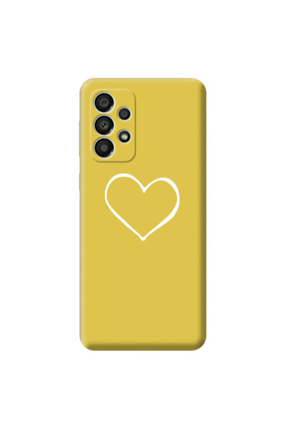 Other Samsung A53 White heart Yellow Colored Silicone TPU Θήκη