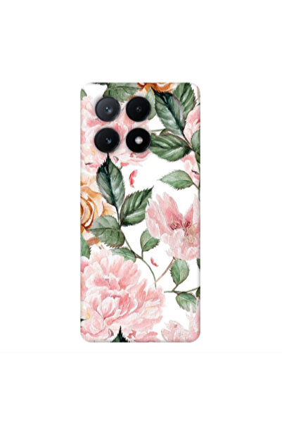 Other Xiaomi Poco X6Pro 5G Pink rose and laves Transparent Silicone TPU Θήκη