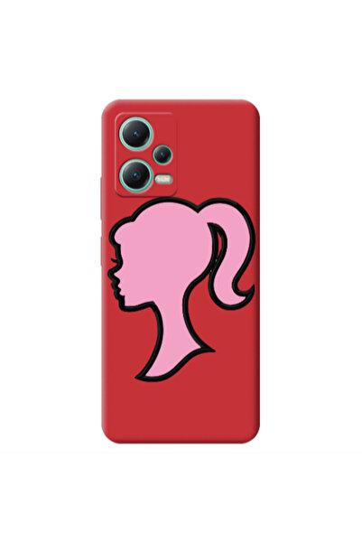 Other Xiaomi Redmi Note 12 Pro 5G Line girl Red Colored Silicone TPU Θήκη