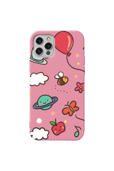 Other Apple iPhone 12 Pro Max cute little ones Pink Colored Silicone TPU Θήκη