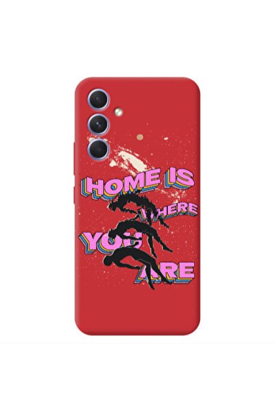Other Samsung A36 Home Is Where Red Colored Silicone TPU Θήκη
