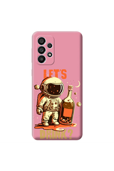 Other Samsung A53 Lets drink Pink Colored Silicone TPU Θήκη