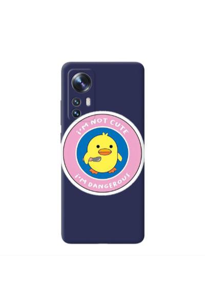 Other Xiaomi Mi 12 Pro I m dangerus Dark blue Colored Silicone TPU Θήκη