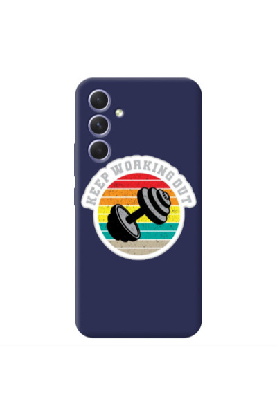 Other Samsung A26 Keep working out Dark blue Colored Silicone TPU Θήκη
