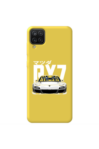 Other Samsung A12 Car Rx7 Yellow Colored Silicone TPU Θήκη