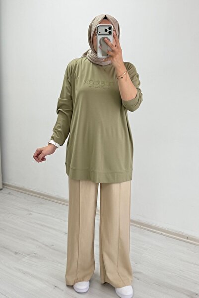 T Moda Store İkoll Text Printed Summer Premium Quality Oversize Tunic (Sizes ...