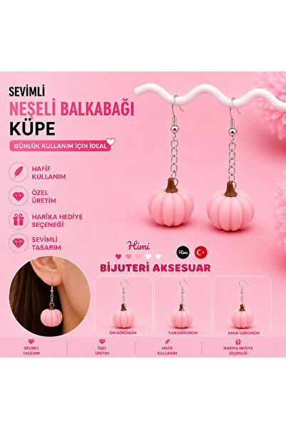 himi bijuteri aksesuar Cheerful Vegetables Figured Pumpkin Dangle Earrings Li...