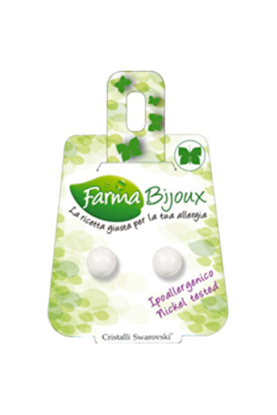 Farma Bijoux Υποαλλεργικό Στρογγυλό Swarovski ®   Μαργαριταρένια σκουλαρίκια,...