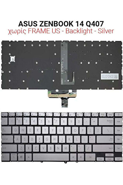 OEM Πληκτρολόγιο φορητού υπολογιστή για ASUS ZENBOOK 14 Q407 χωρίς πλαίσιο κα...