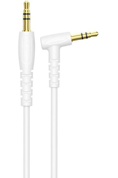 Xo Καλώδιο Jack 3.5mm 1μ Λευκό με επιχρυσωμένα ακροδέκτες