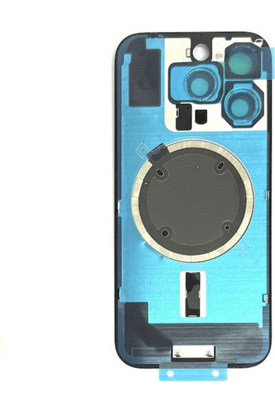 OEM Apple iPhone 16 Pro Κάλυμμα Μπαταρίας Φακός Κάμερας Μαύρο Λογότυπο